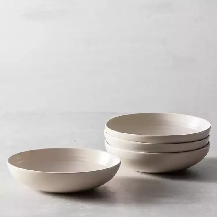 Kirklands Home Dinnerware|Fortessa Sand Ceramic Pasta Bowls, Set of 4 Tan