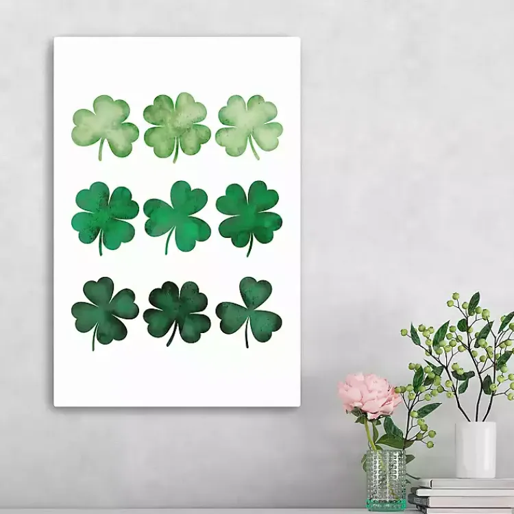 Online Four Leaf Clovers Canvas Art Print St Patricks Day Decorations