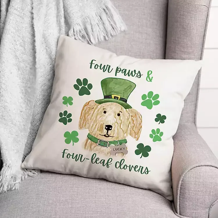 Sale Four Paws Four-Leaf Clovers Indoor/Outdoor Pillow Pillows