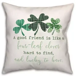 Discount Four-Leaf Clover Throw Pillow Pillows