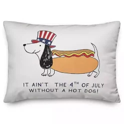 Kirklands Home Outdoor Cushions & Pillows|Fourth of July Hot Dog Indoor/Outdoor Pillow