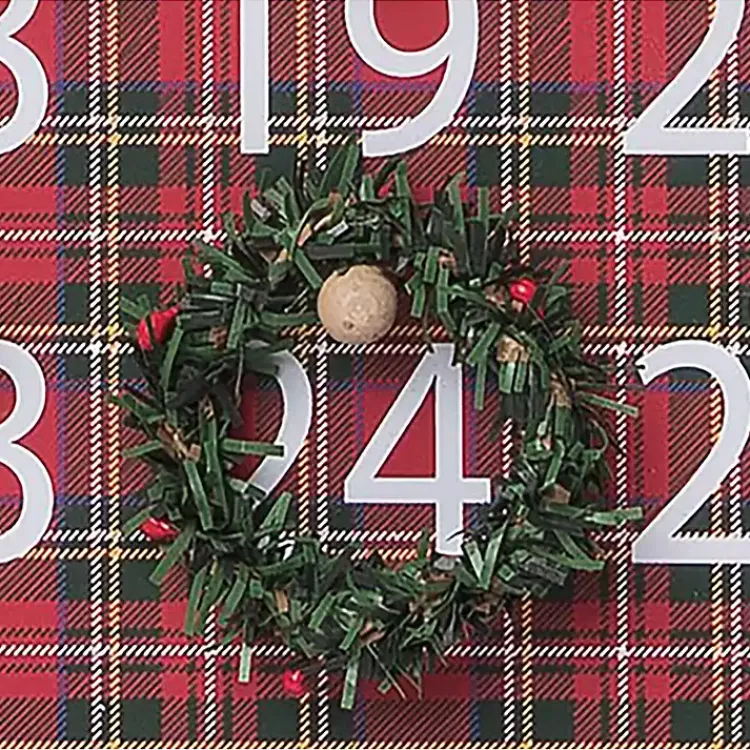 Best Framed Christmas Countdown Plaid Wall Plaque Christmas Art & Wall Decor