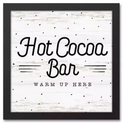 Clearance Framed Hot Cocoa Bar Christmas Canvas Wall Plaque Christmas Art & Wall Decor