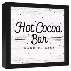 Clearance Framed Hot Cocoa Bar Christmas Canvas Wall Plaque Christmas Art & Wall Decor