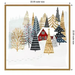 Sale Framed Winter Landscape Christmas Canvas Art Print Christmas Art & Wall Decor