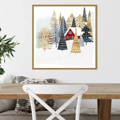 Sale Framed Winter Landscape Christmas Canvas Art Print Christmas Art & Wall Decor