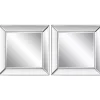 Kirklands Home Decorative Mirrors|Frameless Beveled Square Mirrors, Set of 2