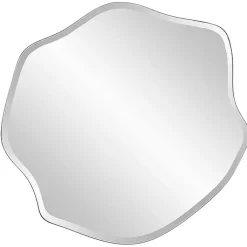Kirklands Home Decorative Mirrors|Frameless Beveled Wavy Wall Mirror