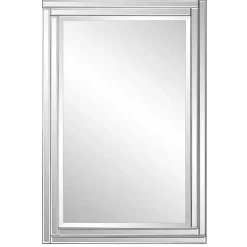 Kirklands Home Decorative Mirrors|Frameless Double Panel Wall Mirror