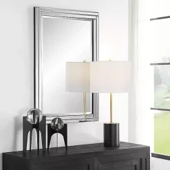 Kirklands Home Decorative Mirrors|Frameless Double Panel Wall Mirror