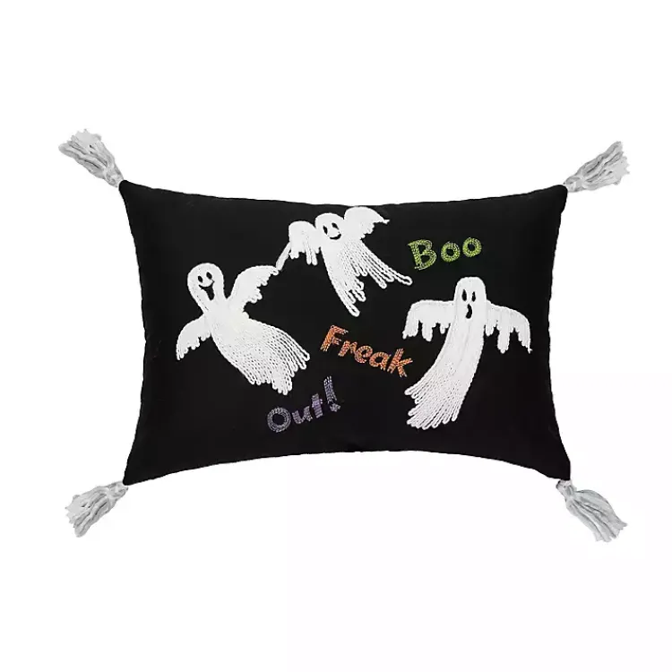 Clearance Freak Out! Ghosts Halloween Lumbar Pillow Halloween