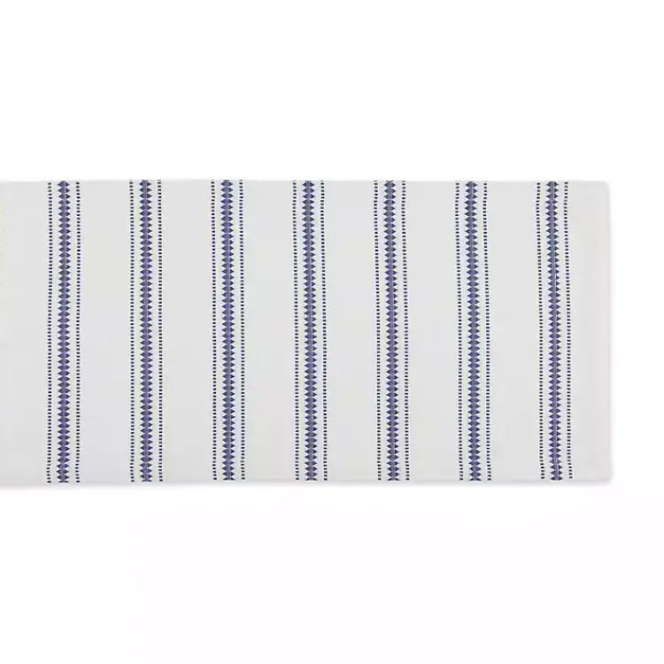 Kirklands Home Table Linens|French Zig Zag Stripe Table Runner, 72 in. Blue