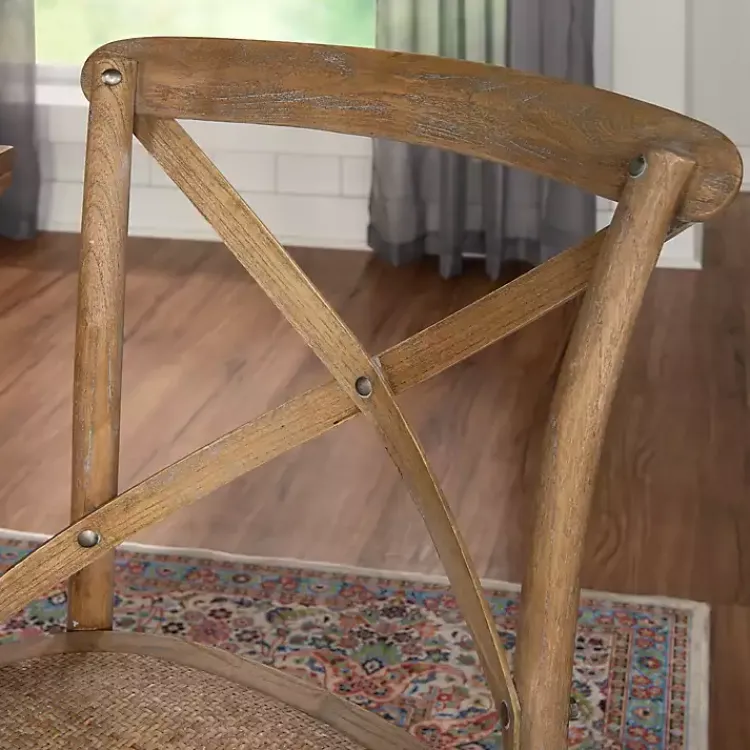 Kirklands Home Dining Chairs|French Country X-Back Dining Chairs, Set of 2 Gray