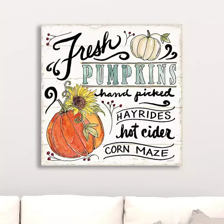 New Fresh Harvest Pumpkins Canvas Art Print Fall