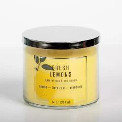 New Fresh Lemons 14 oz. Triple Wick Jar Candle Candles