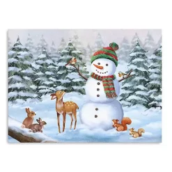 Best Friendly Snowman Canvas Art Print Christmas Art & Wall Decor