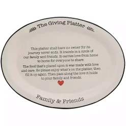 Kirklands Home Serving & Entertaining|Friends and Family Giving Platter White