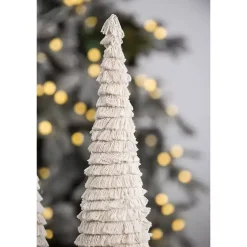 New Fringe Embellished Christmas Trees, Set of 2 Christmas Decorations