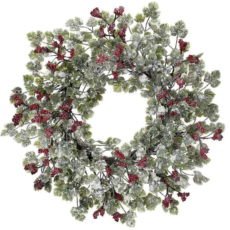 Frosted Berries and Grape Leaves Mini Wreath Christmas Wreaths