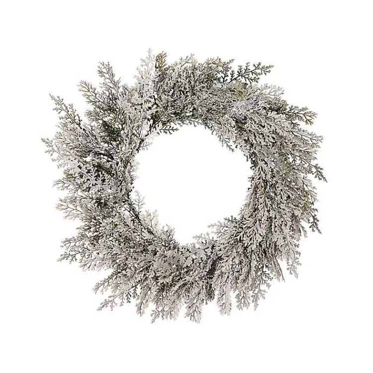 New Frosted Cedar Christmas Wreath Christmas Wreaths