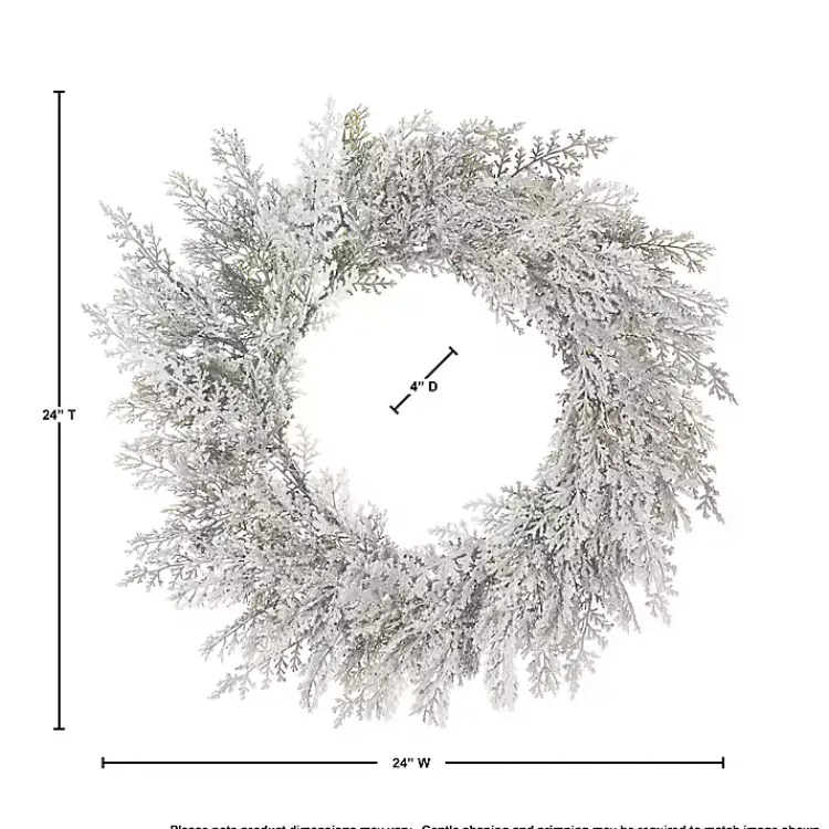 New Frosted Cedar Christmas Wreath Christmas Wreaths