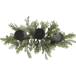 Outlet Frosted Evergreen Pine Candle Centerpiece Arrangements & Greenery