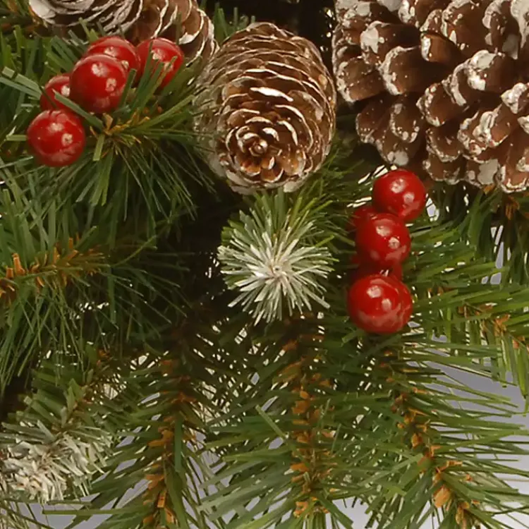 Online Frosted Pinecone and Berry Candle Centerpiece Christmas Centerpieces