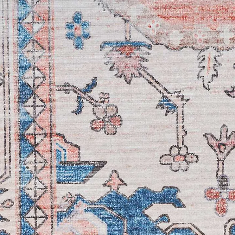 Kirklands Home Area Rugs|Fulton Coral Medallion Area Rug, 5x7 Pink