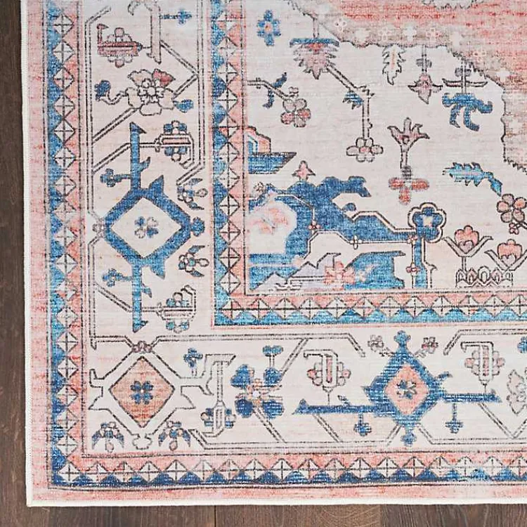 Kirklands Home Area Rugs|Fulton Coral Medallion Area Rug, 7x9 Pink