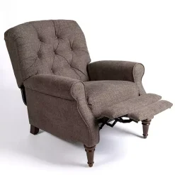 Kirklands Home Accent Chairs|Gabor Ash Tufted Upholstered Recliner Gray