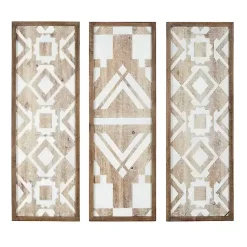 Kirklands Home Wall Plaques|Gail Wooden Plaques, Set of 3 Brown