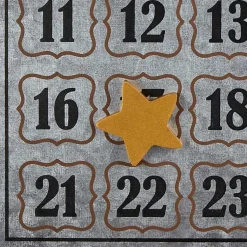 Discount Galvanized Christmas Advent Calendar Plaque Christmas Art & Wall Decor