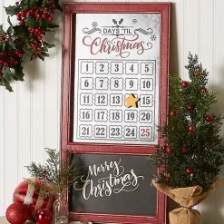 Discount Galvanized Christmas Advent Calendar Plaque Christmas Art & Wall Decor