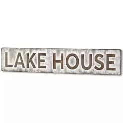 Kirklands Home Wall Quotes & Signs|Galvanized Metal Lake House Wall Sign
