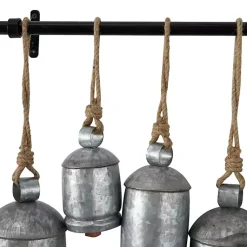 Online Galvanized Round Bells Wall Plaque Decorative Accents