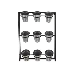 Kirklands Home Planters|Galvanized Wall Holder Planter Silver