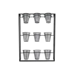 Kirklands Home Planters|Galvanized Wall Holder Planter Silver