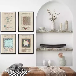 Kirklands Home Framed Art|Game Boards Patents Framed Art Prints, Set of 4