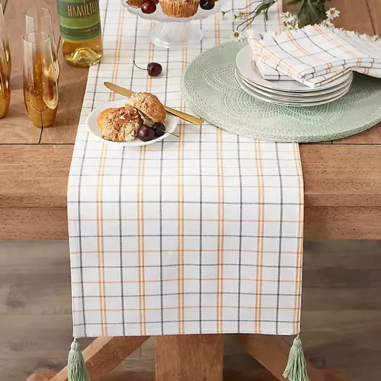 Kirklands Home Table Linens|Gather with Pumpkin Harvest Table Runner White