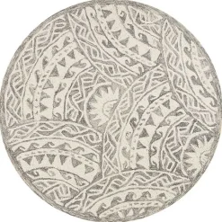 Kirklands Home Area Rugs|Geometric Round Waves Area Rug, 6 ft.