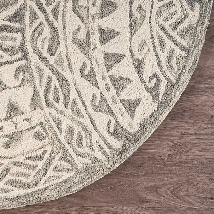Kirklands Home Area Rugs|Geometric Round Waves Area Rug, 6 ft.