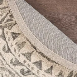 Kirklands Home Area Rugs|Geometric Round Waves Area Rug, 6 ft.