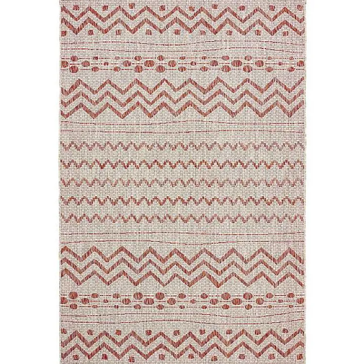 Kirklands Home Outdoor Rugs|Geometric Stripe Sun Shower Outdoor Area Rug, 7x9