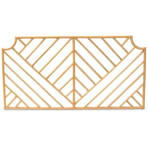 Kirklands Home Beds & Headboards|Geometric Weave Rat Queen Headboard Tan
