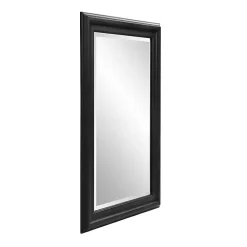 Kirklands Home Decorative Mirrors|George Ridged Rectangular Wall Mirror Black