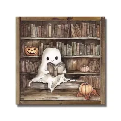 Clearance Ghost at the Library Framed Halloween Wall Plaque Halloween