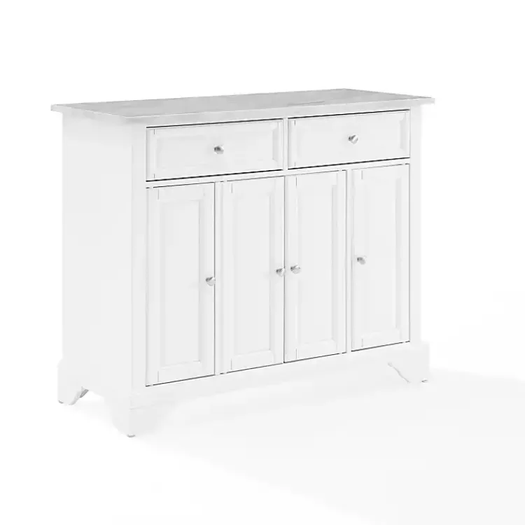 Kirklands Home Kitchen Islands & Bar Carts|Gia All Marble Kitchen Island White