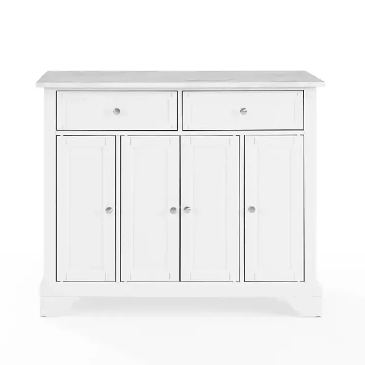 Kirklands Home Kitchen Islands & Bar Carts|Gia All Marble Kitchen Island White