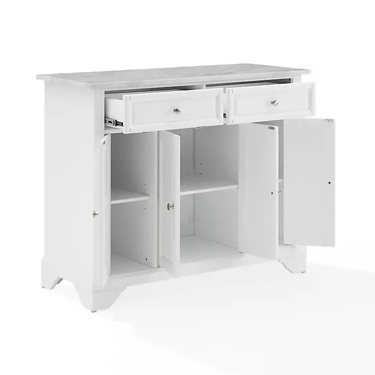 Kirklands Home Kitchen Islands & Bar Carts|Gia All Marble Kitchen Island White