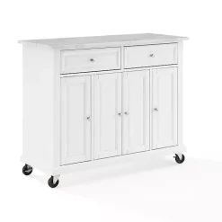 Kirklands Home Kitchen Islands & Bar Carts|Gia All Marble Kitchen Island White